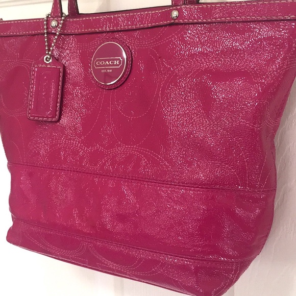 Coach Raspberry Patent Leather Sachet - Picture 6 of 16